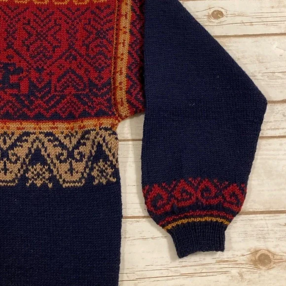 Vintage Dale Of Norway Olympic Nagano 1998 Quarter Zip Wool Sweater XL - Picture 10 of 12